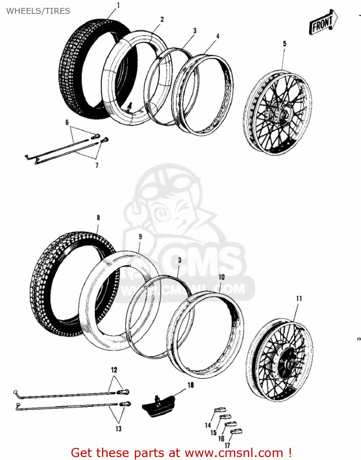 WHEELS/TIRES F4 SIDEWINDER 1969 USA