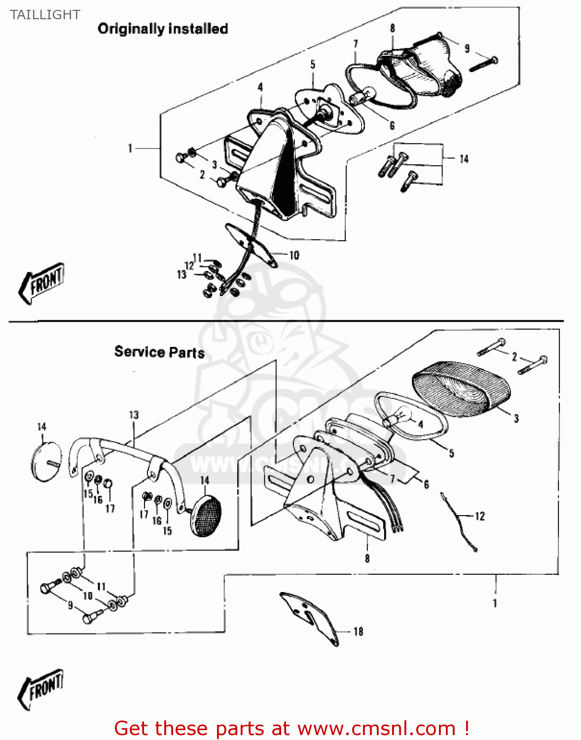 TAILLIGHT F4 SIDEWINDER 1969 USA