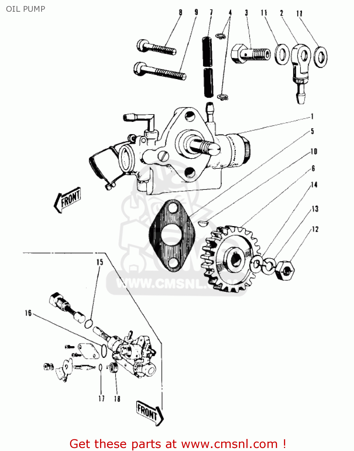 OIL PUMP F4 SIDEWINDER 1969 USA