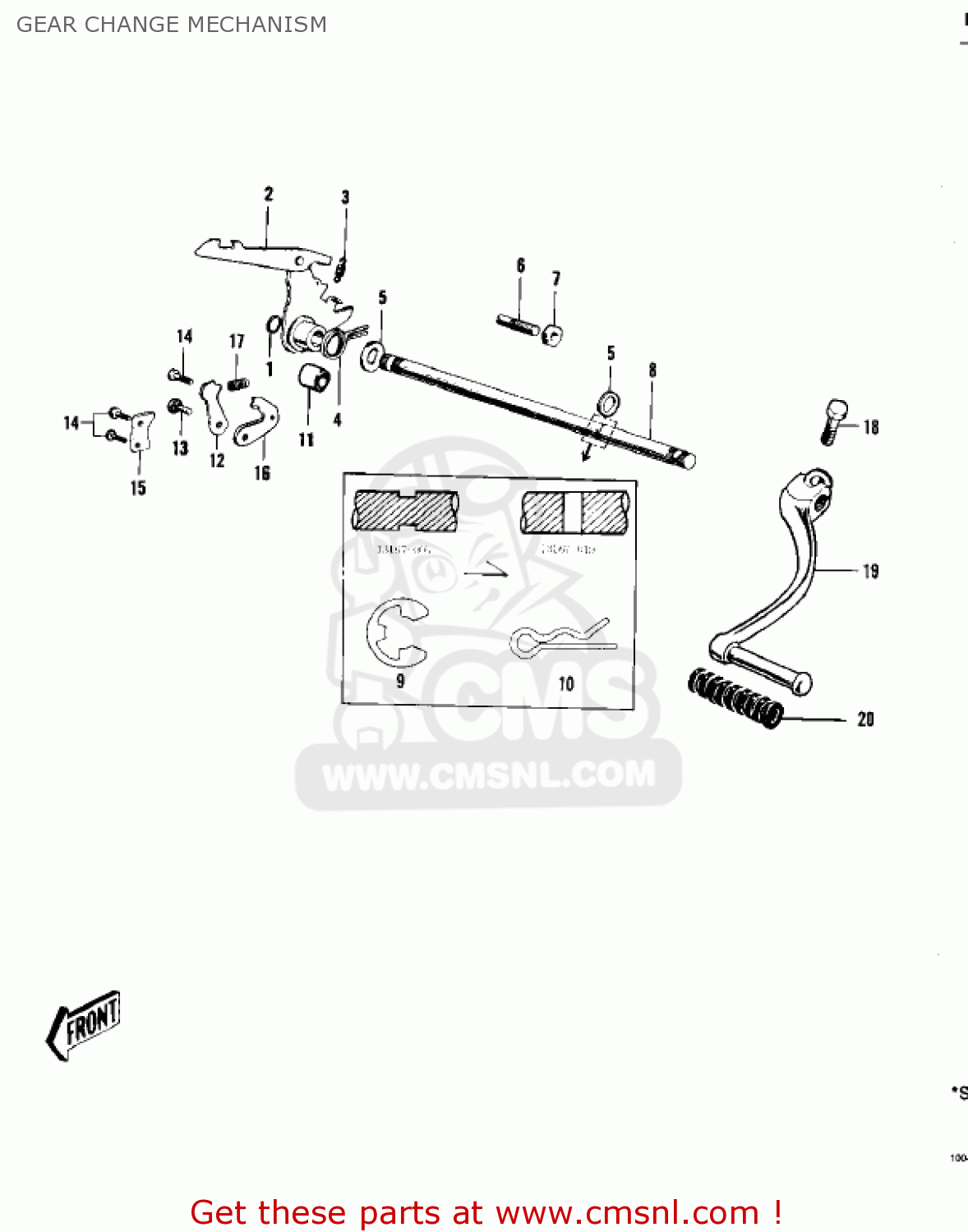 GEAR CHANGE MECHANISM F4 SIDEWINDER 1970 USA