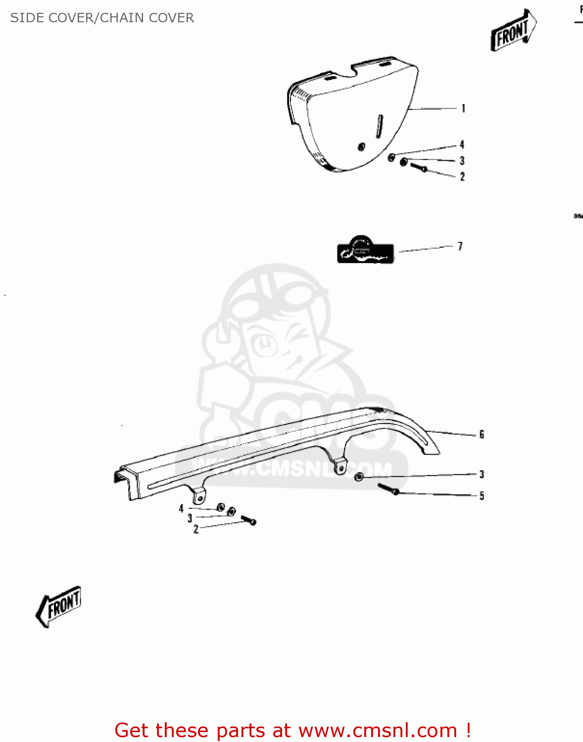 SIDE COVER/CHAIN COVER F4 SIDEWINDER 1970 USA