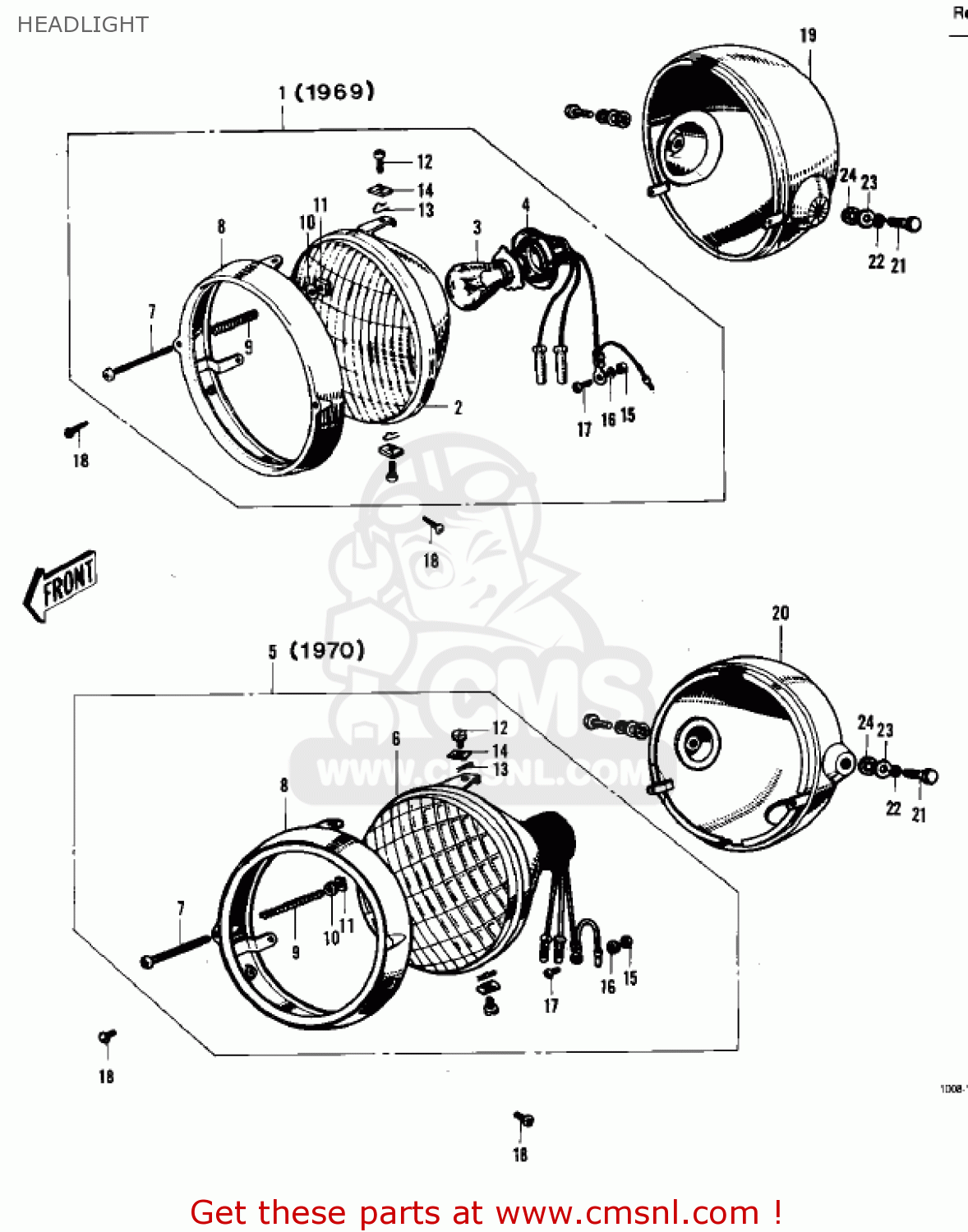 HEADLIGHT F4 SIDEWINDER 1970 USA