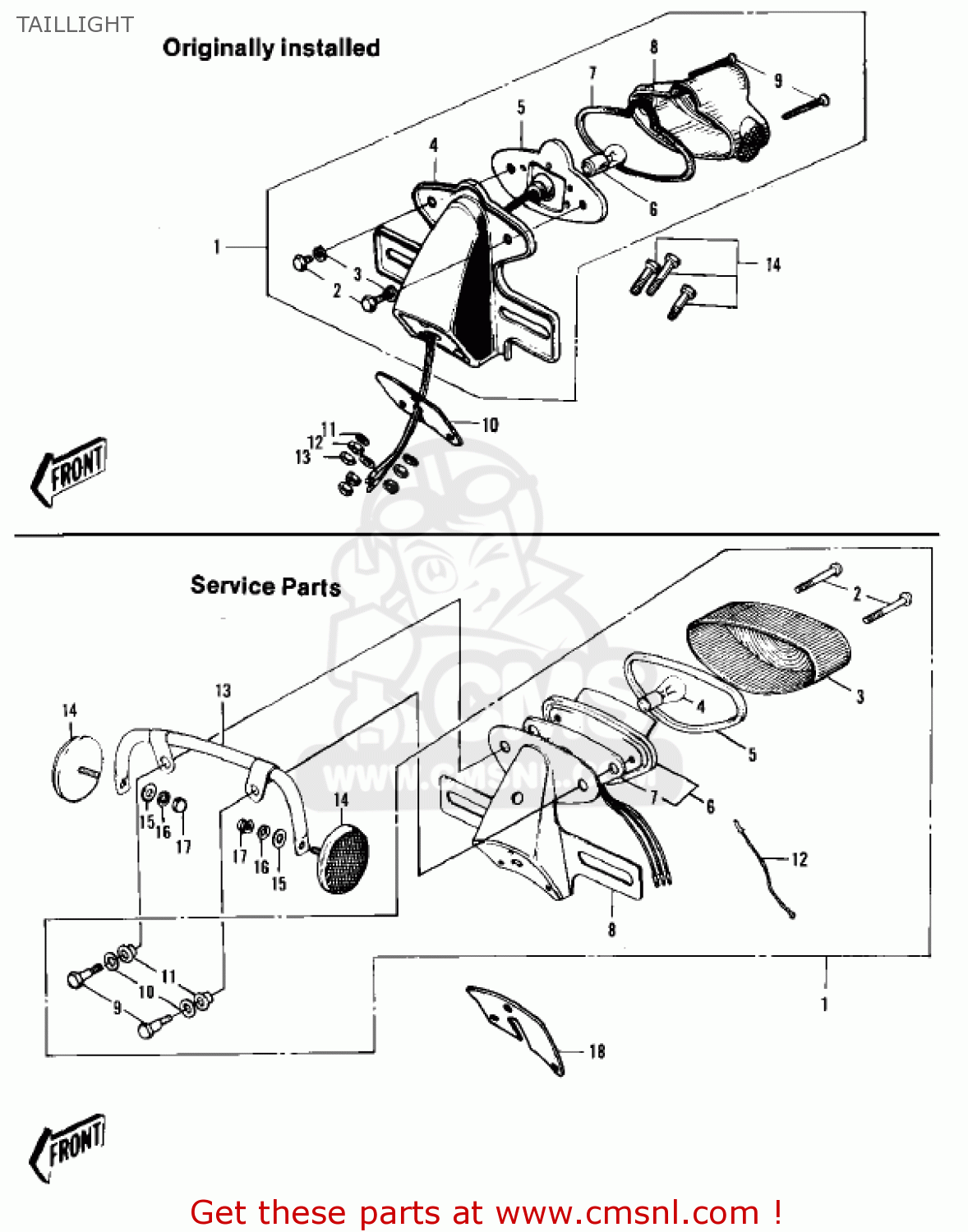 TAILLIGHT F4 SIDEWINDER 1970 USA