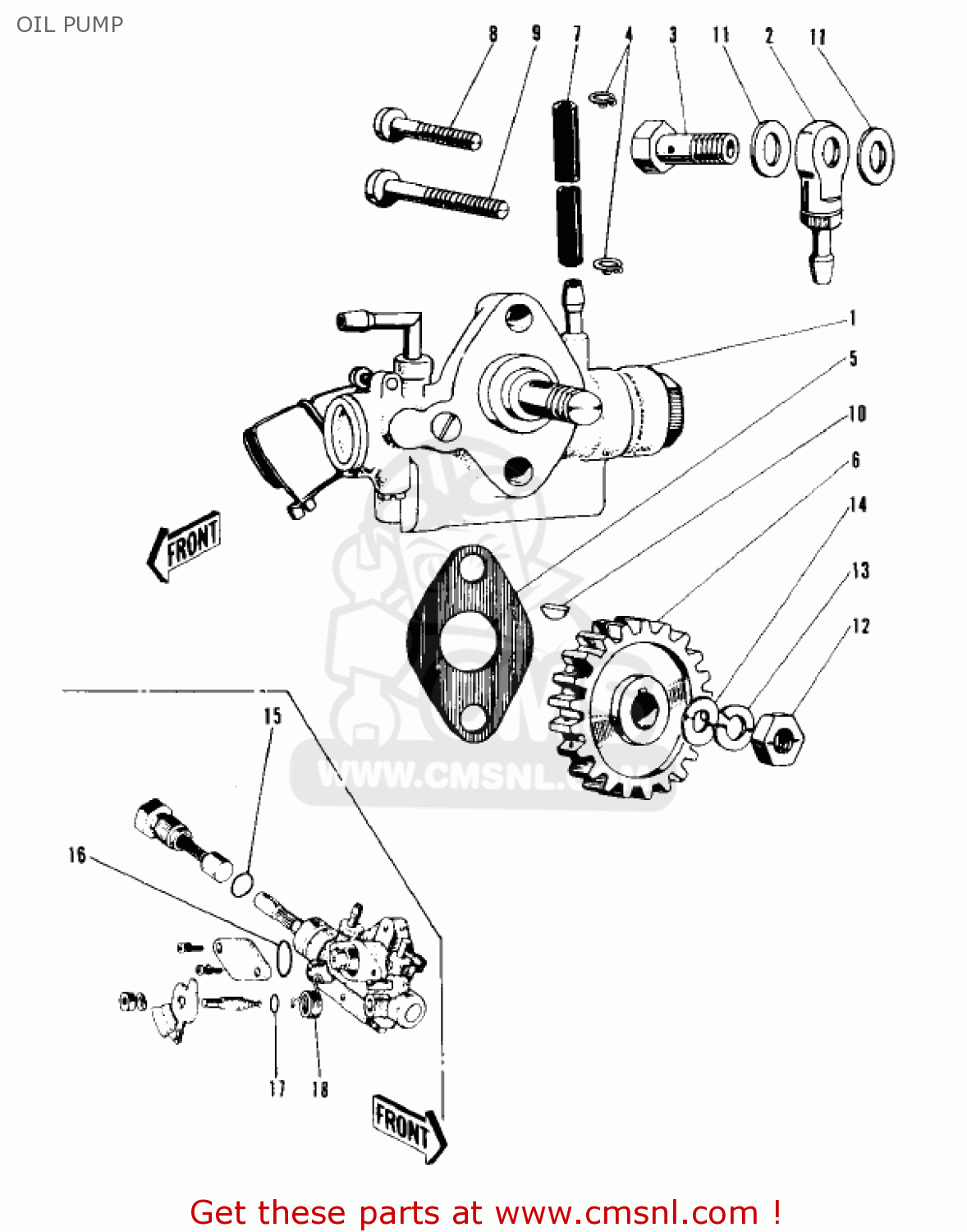 OIL PUMP F4 SIDEWINDER 1970 USA