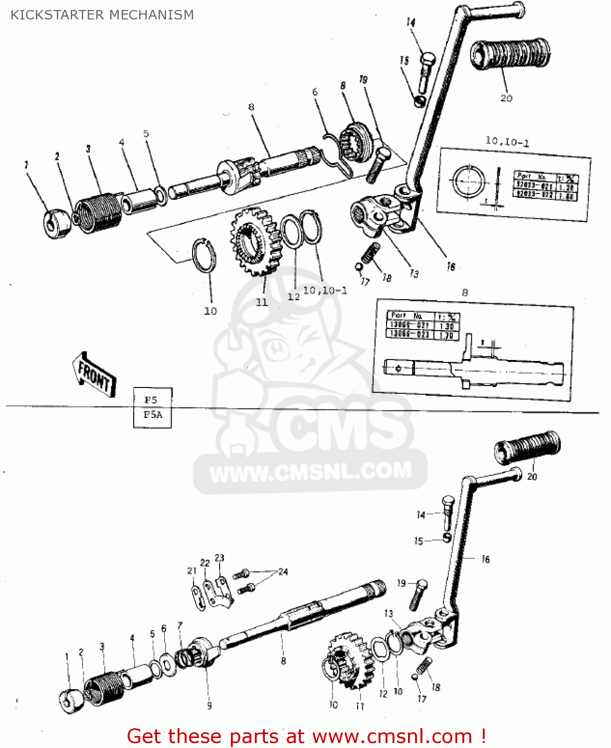 KICKSTARTER MECHANISM F5 BIG HORN 1970 USA