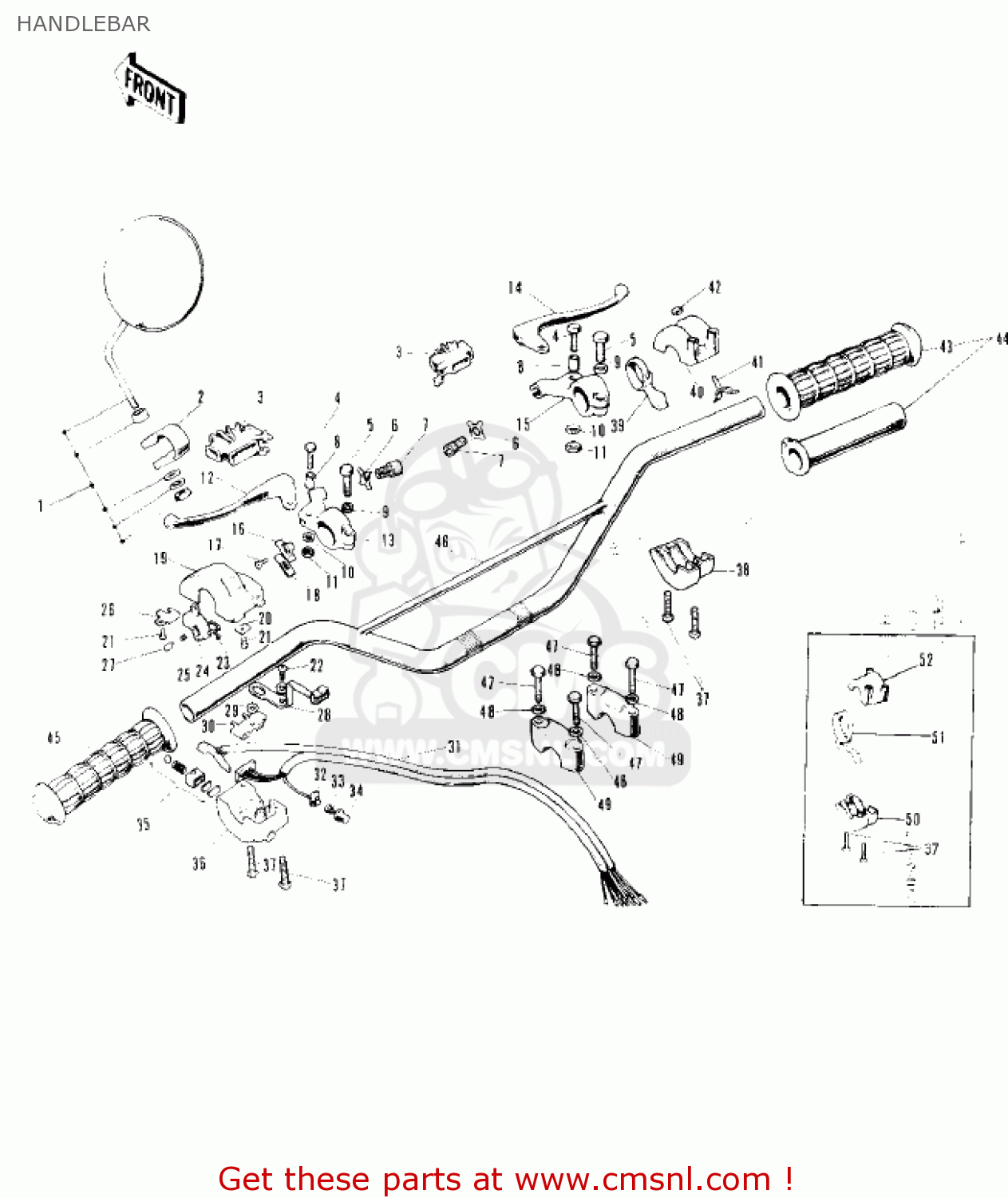 HANDLEBAR F5 BIG HORN 1970 USA