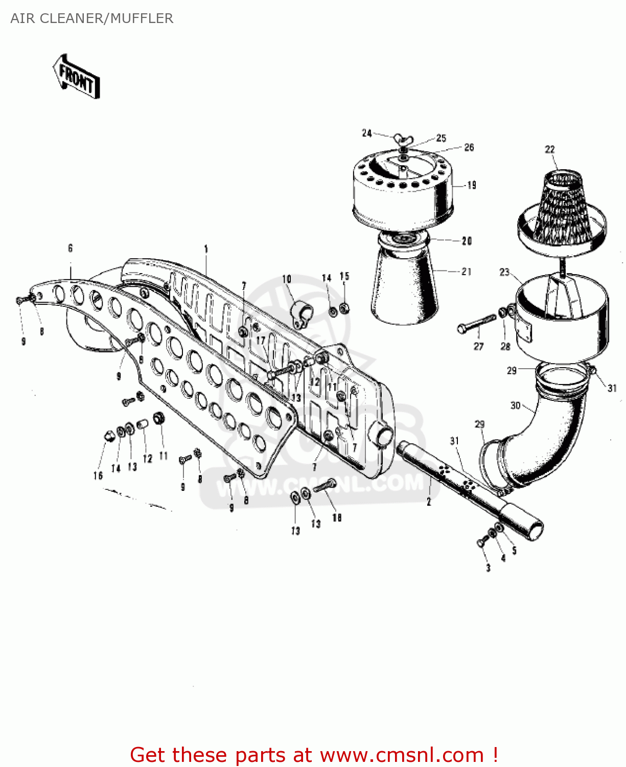 AIR CLEANER/MUFFLER F5A 1971 USA