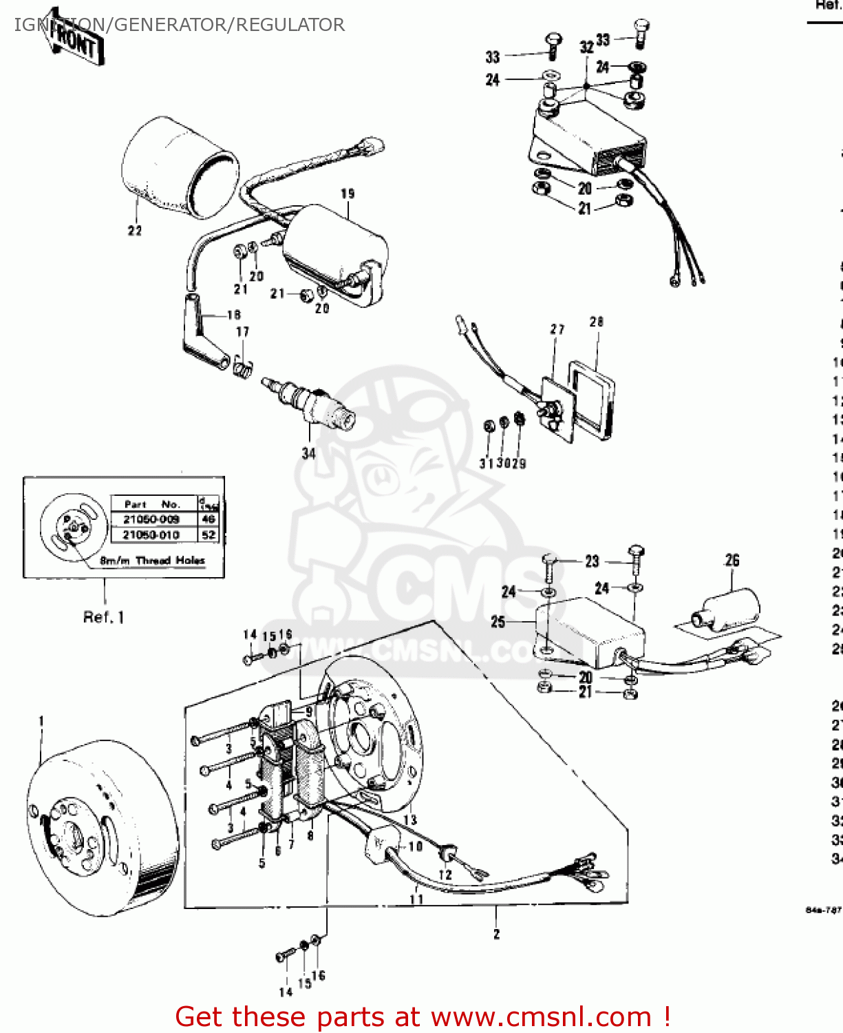 IGNITION/GENERATOR/REGULATOR F5A 1971 USA