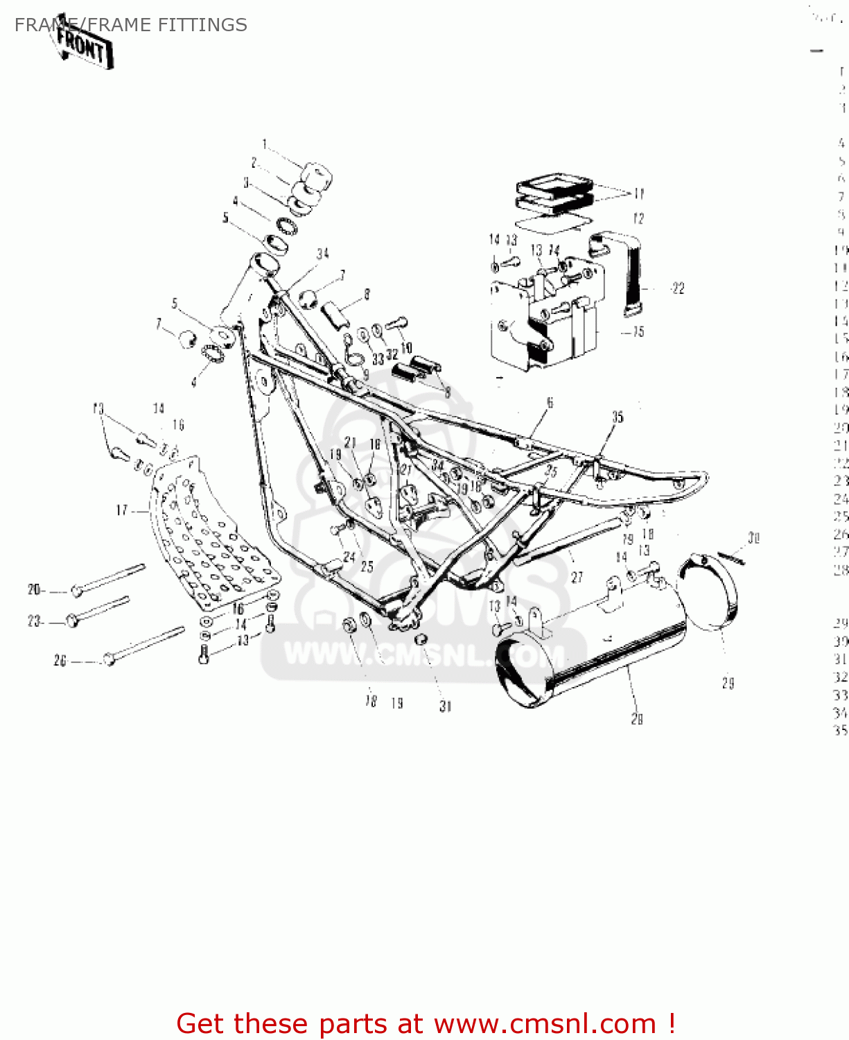 FRAME/FRAME FITTINGS F5A 1971 USA