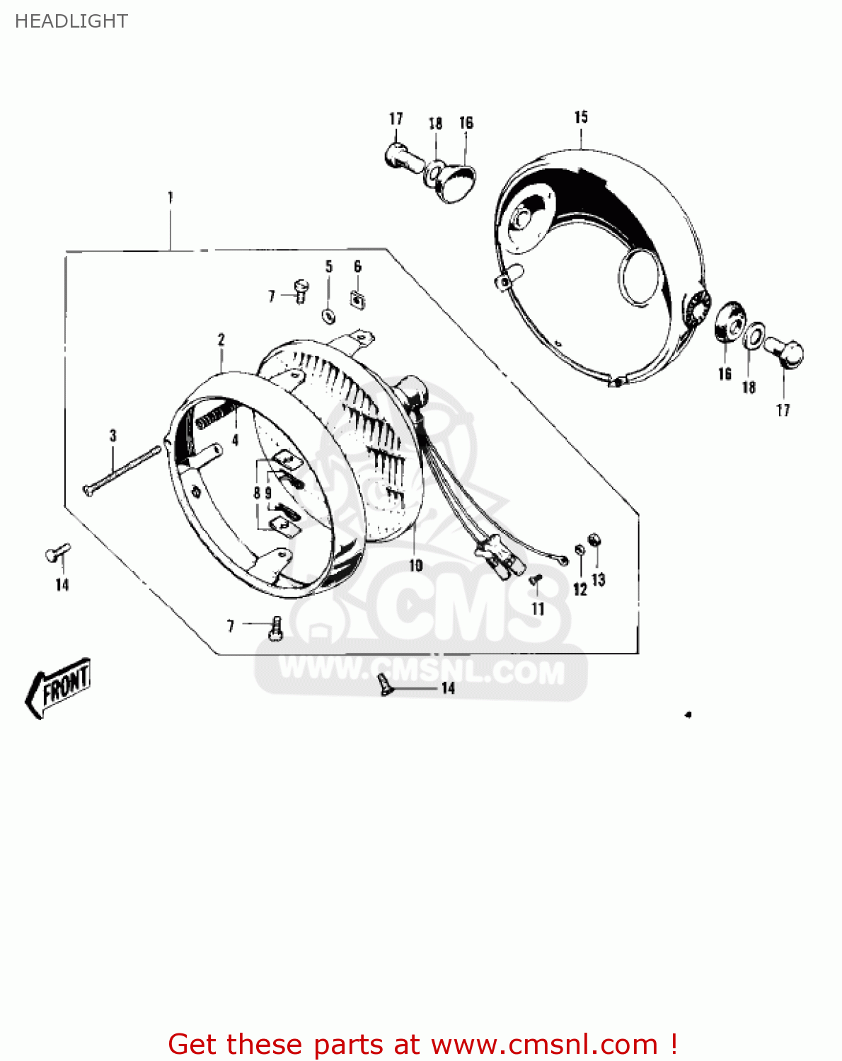 HEADLIGHT F5A 1971 USA