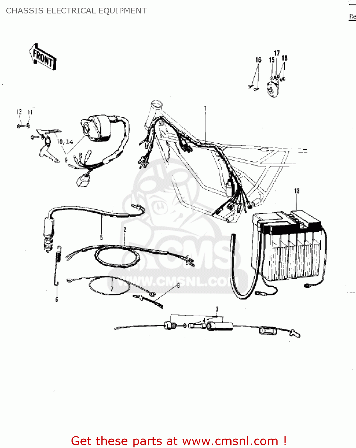 CHASSIS ELECTRICAL EQUIPMENT F5A 1971 USA