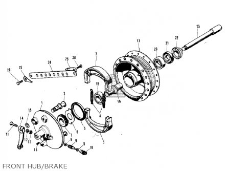FRONT HUB/BRAKE - F5A 1971 USA