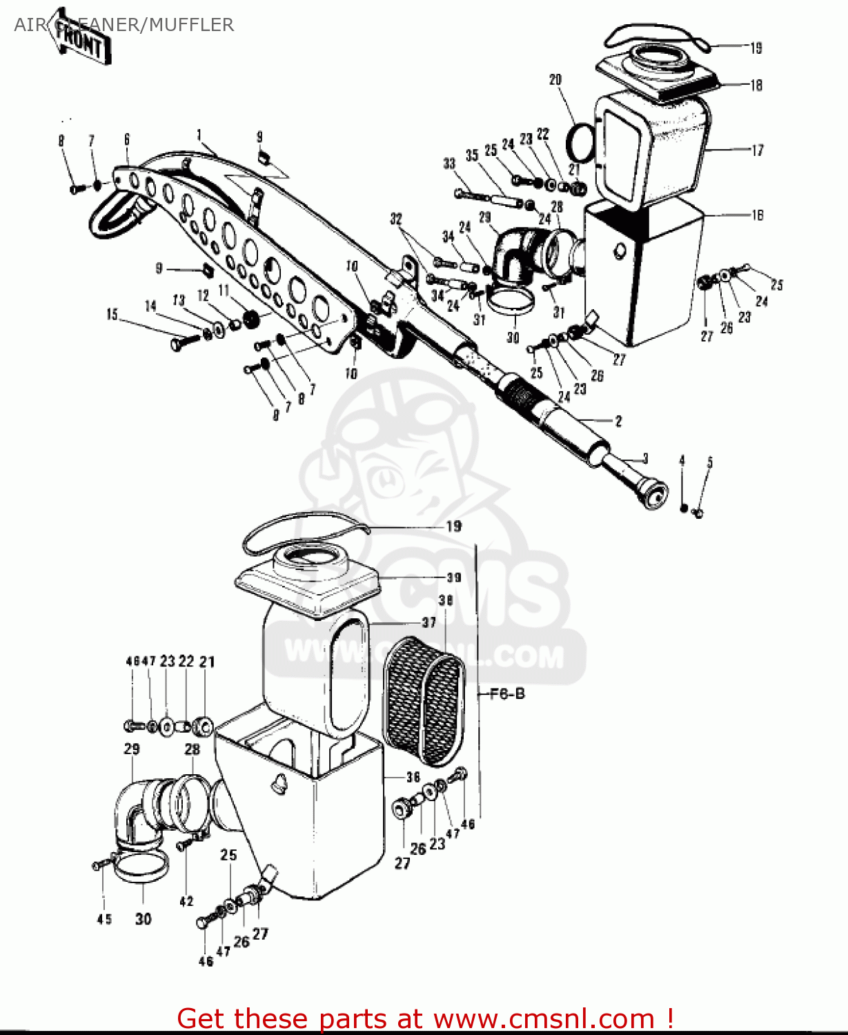 AIR CLEANER/MUFFLER F6 1971 USA CANADA