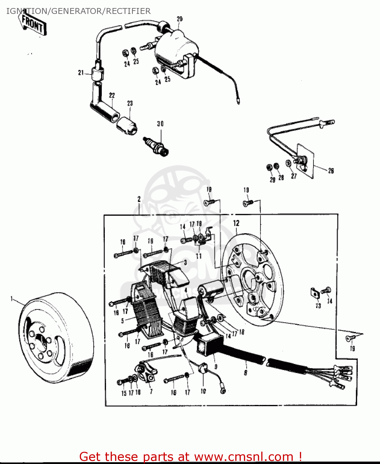 IGNITION/GENERATOR/RECTIFIER F6 1971 USA CANADA