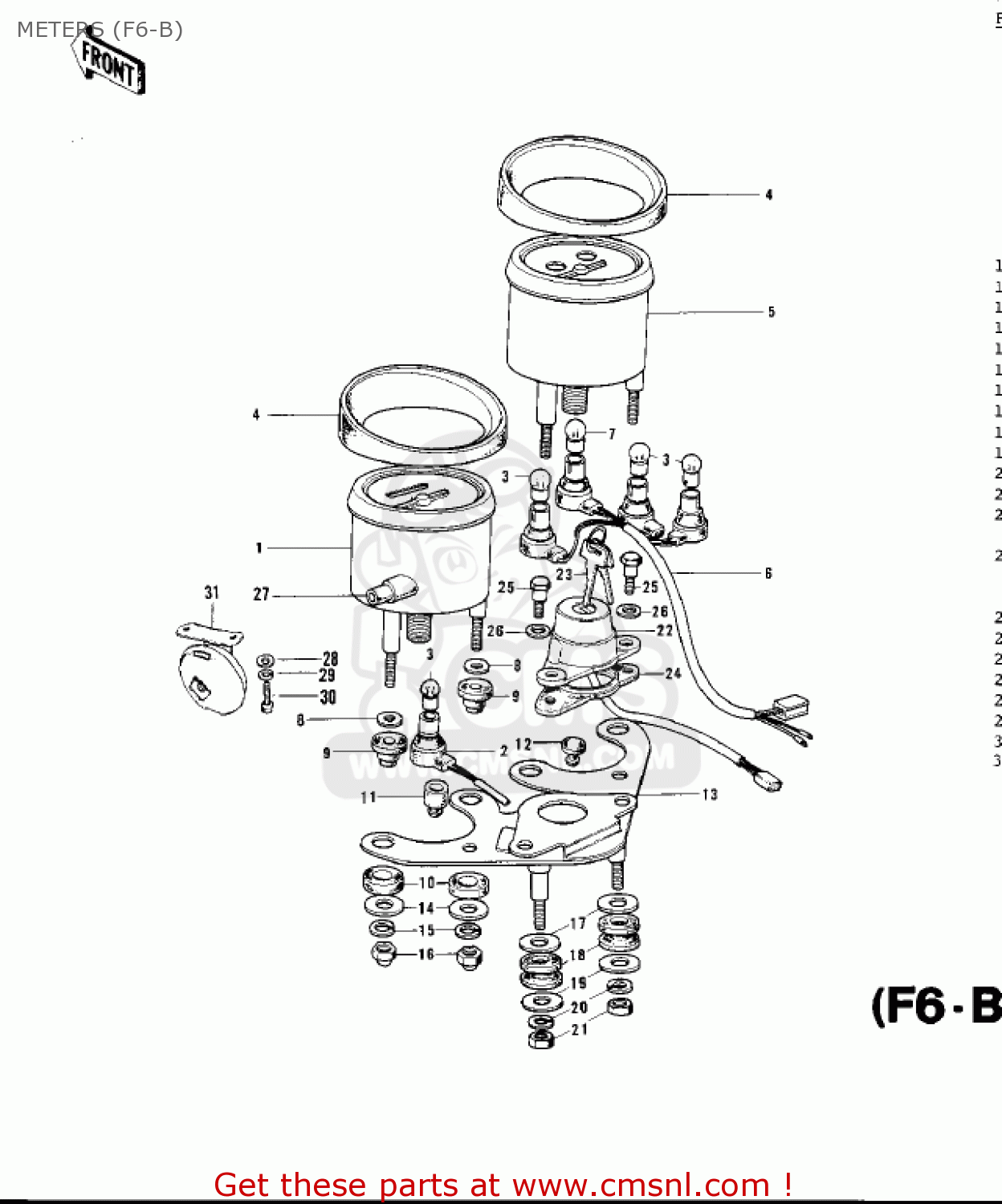 METERS (F6-B) F6 1971 USA CANADA