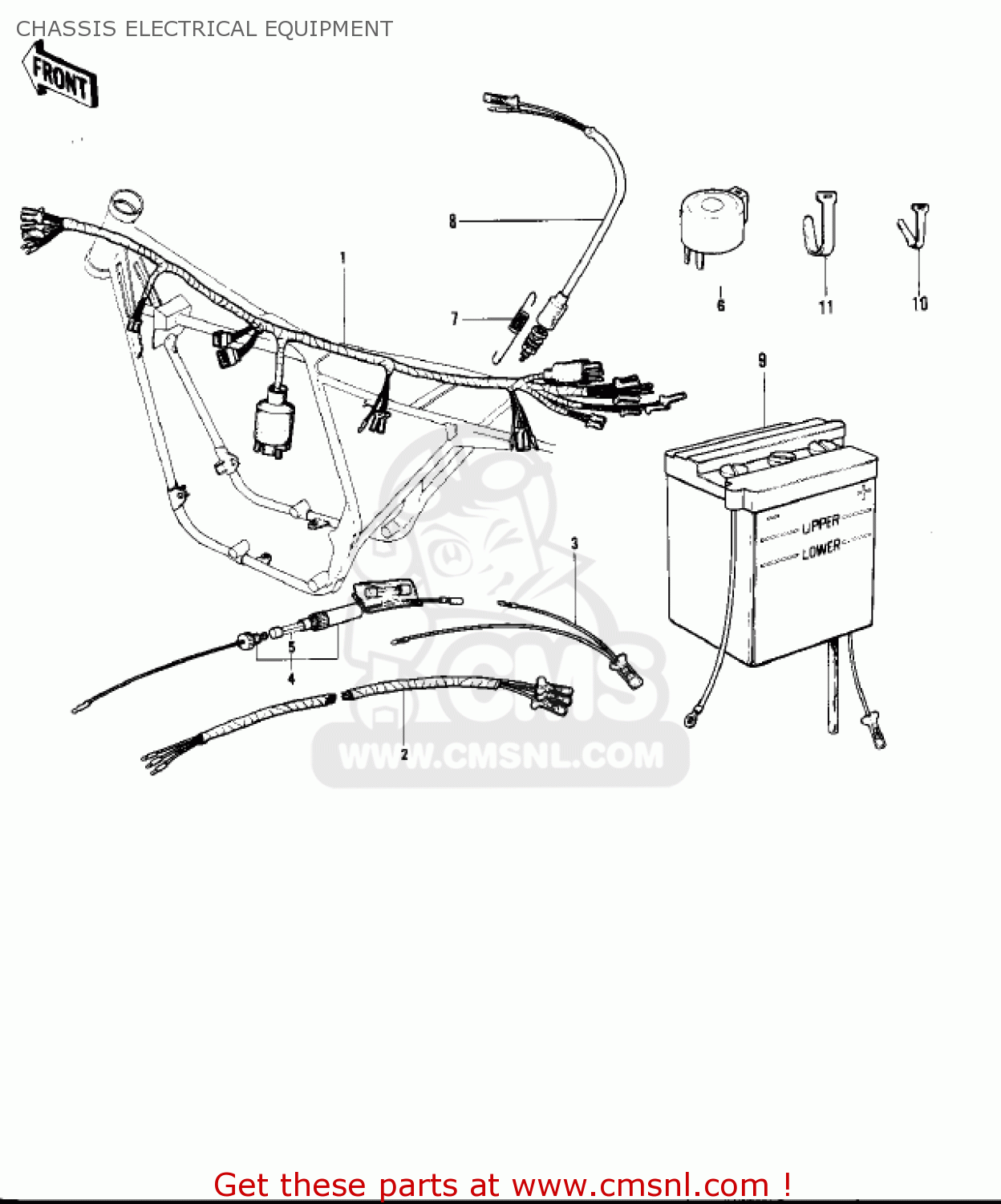 CHASSIS ELECTRICAL EQUIPMENT F6 1971 USA CANADA