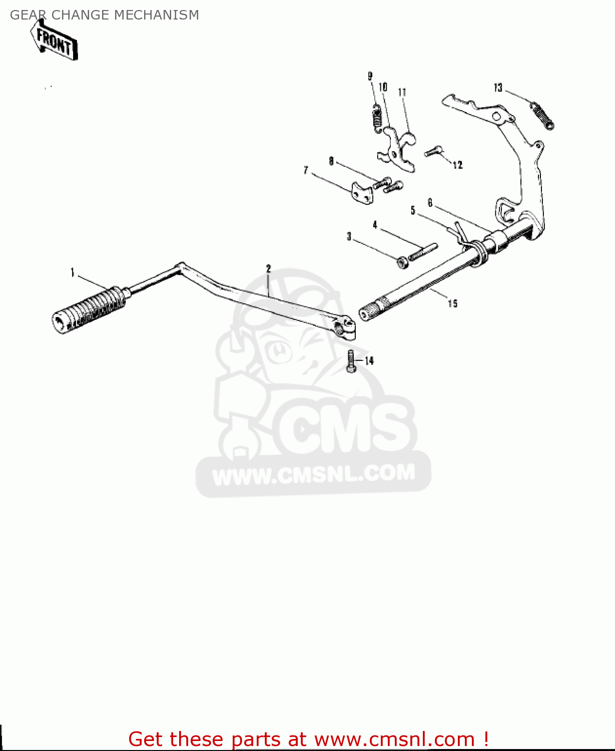 GEAR CHANGE MECHANISM F6 1971 USA CANADA