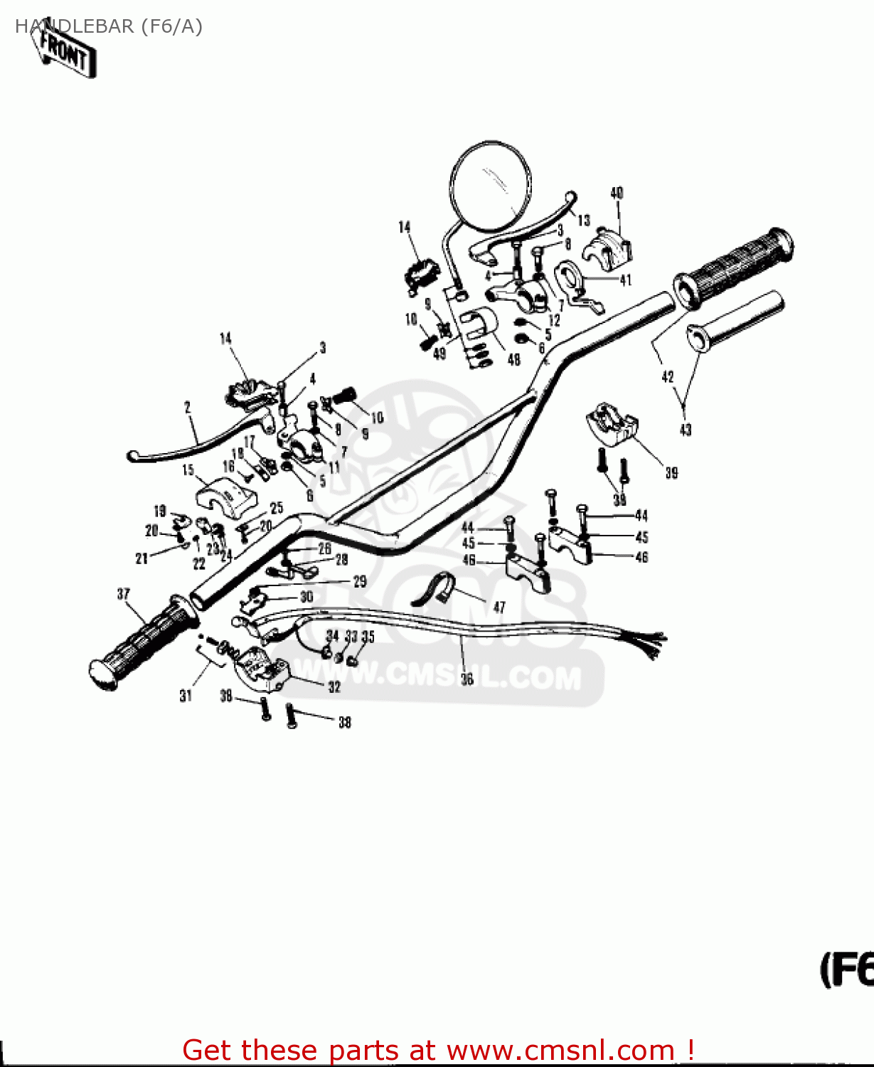 HANDLEBAR (F6/A) F6 1971 USA CANADA