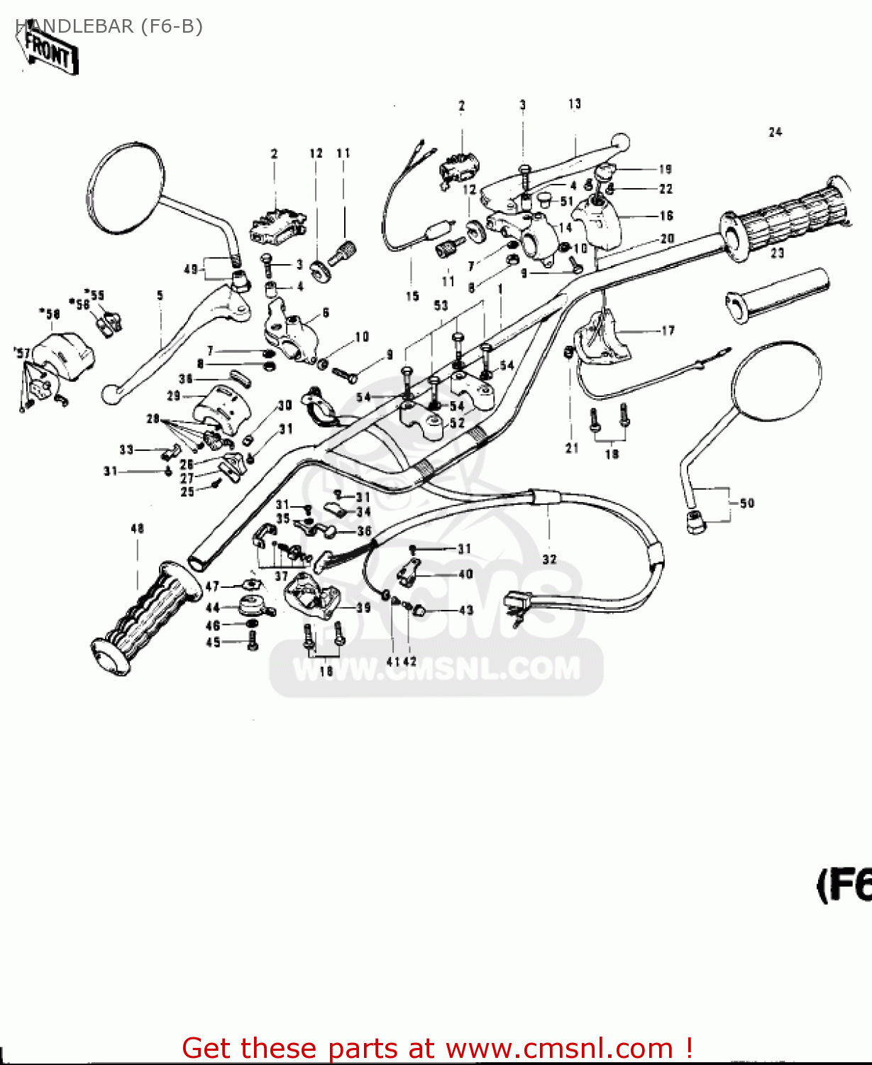HANDLEBAR (F6-B) F6 1971 USA CANADA