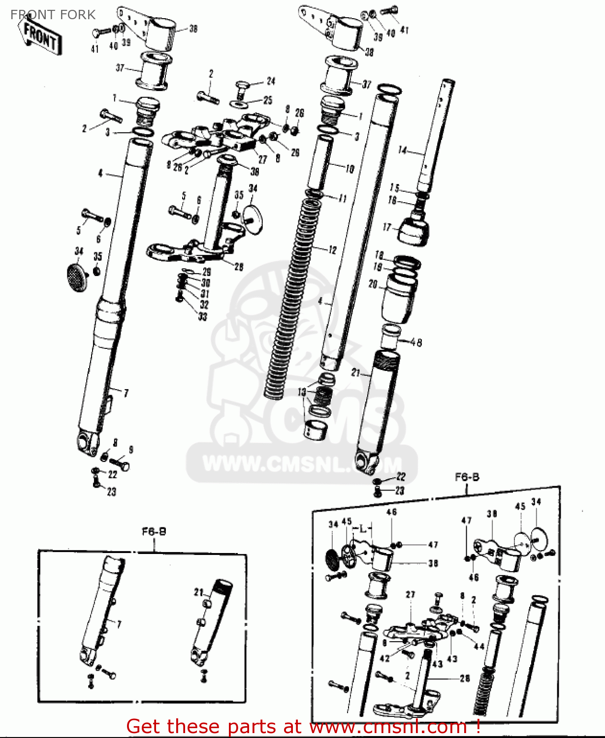FRONT FORK F6 1971 USA CANADA