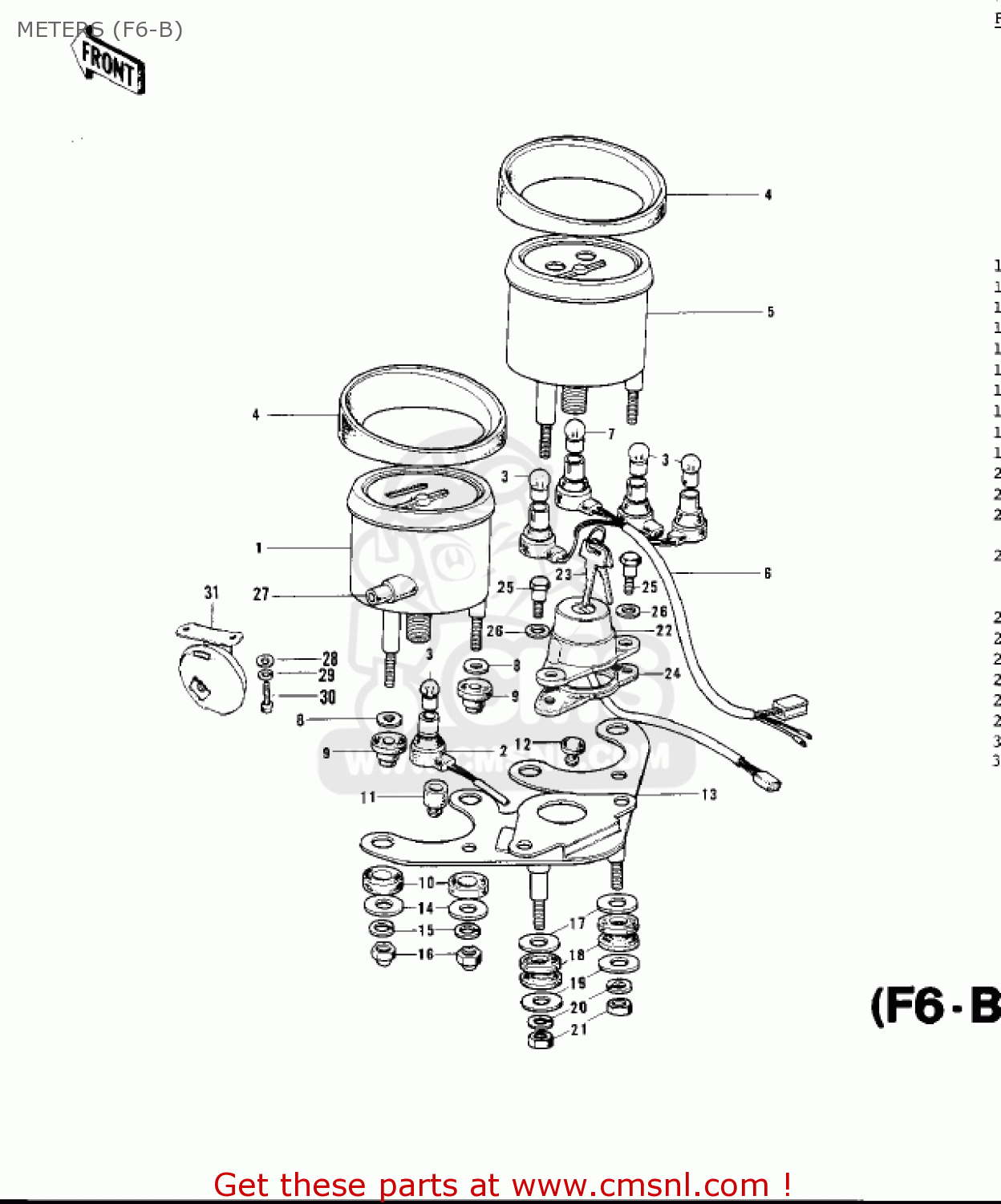 METERS (F6-B) F6A 1972 USA CANADA