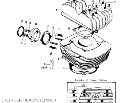 CYLINDER HEAD/CYLINDER - F6A 1972 USA CANADA