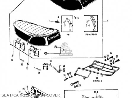 SEAT/CARRIER/CHAIN COVER - F6A 1972 USA CANADA