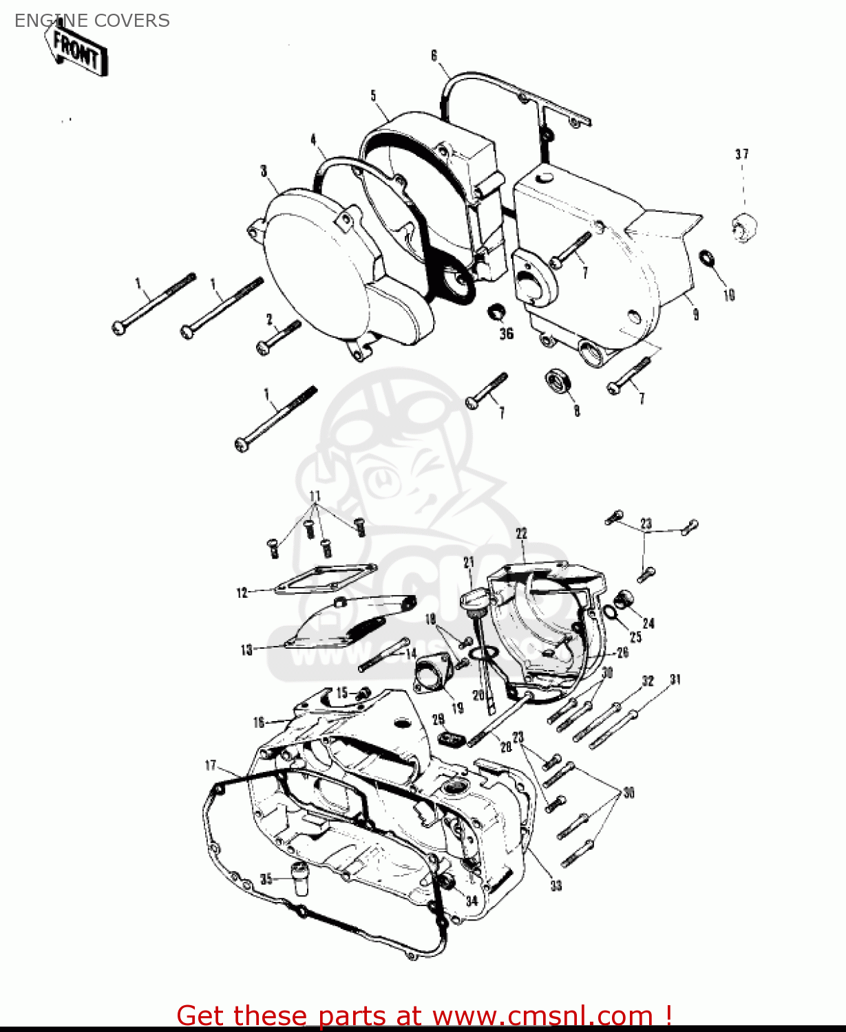 ENGINE COVERS F6B 1973 USA CANADA