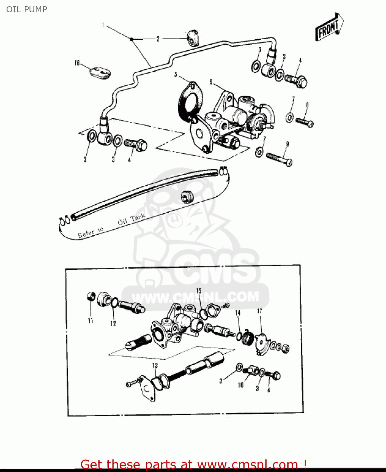 OIL PUMP F6B 1973 USA CANADA