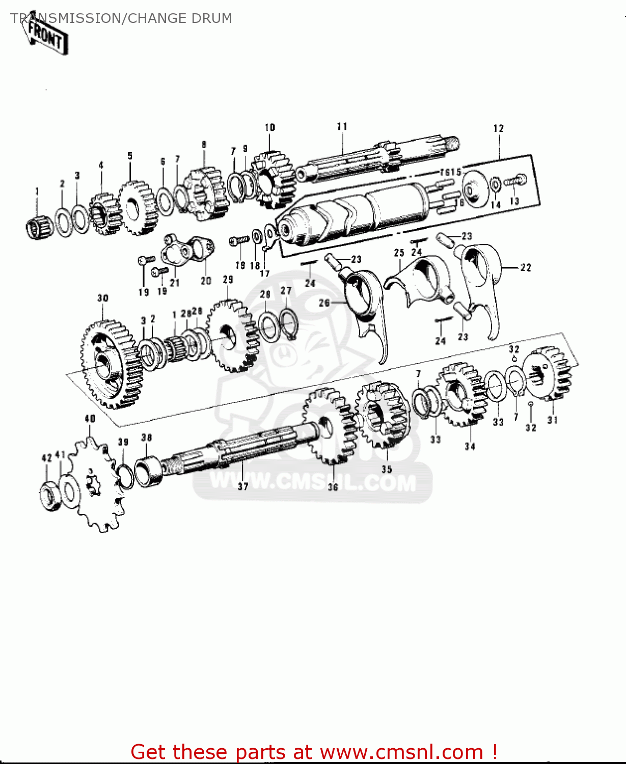 TRANSMISSION/CHANGE DRUM F6B 1973 USA CANADA