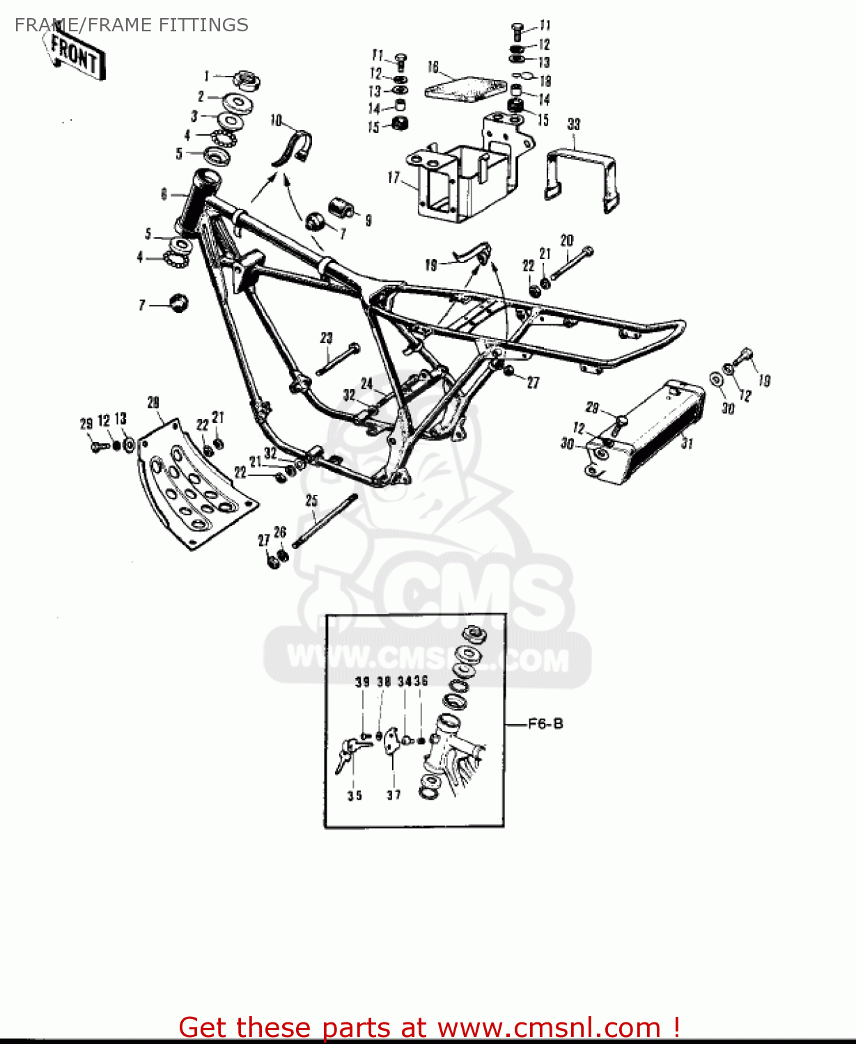 FRAME/FRAME FITTINGS F6B 1973 USA CANADA