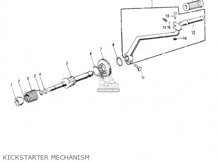 KICKSTARTER MECHANISM - F6B 1973 USA CANADA