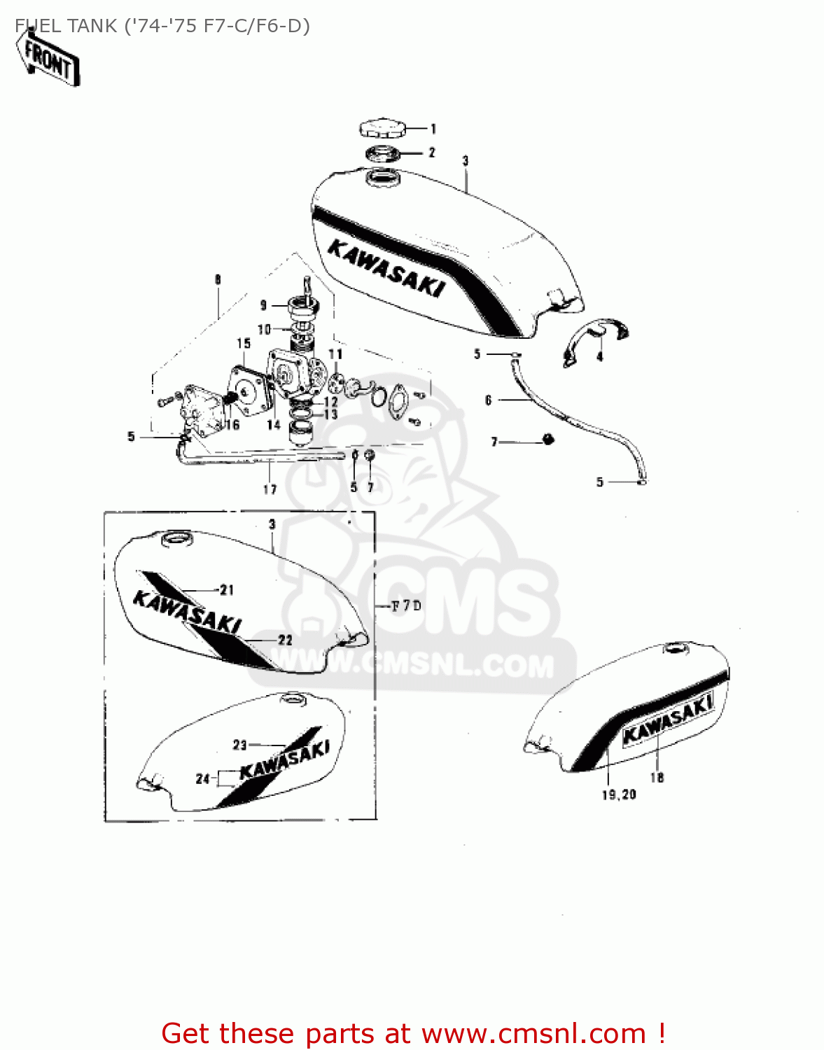 FUEL TANK ('74-'75 F7-C/F6-D) F7 1971 USA