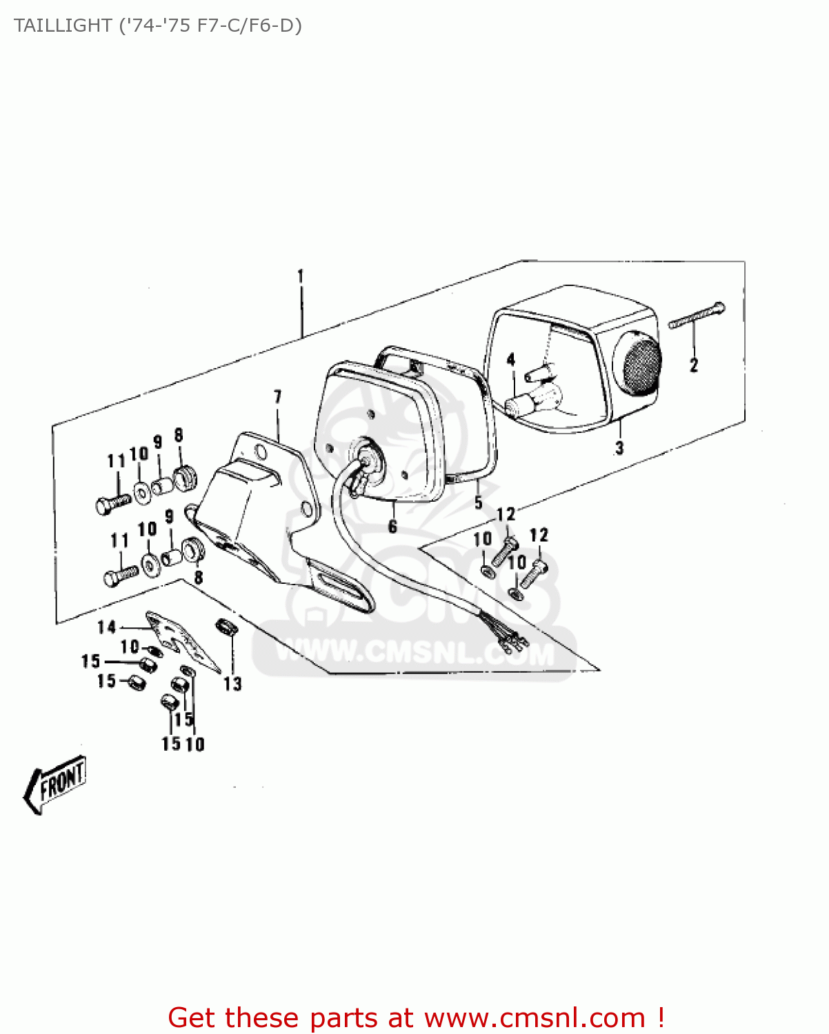 TAILLIGHT ('74-'75 F7-C/F6-D) F7 1971 USA