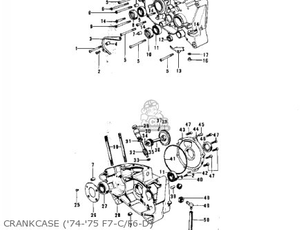 CRANKCASE ('74-'75 F7-C/F6-D) - F7 1971 USA
