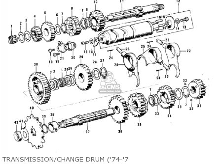 TRANSMISSION/CHANGE DRUM ('74-'7 - F7 1971 USA