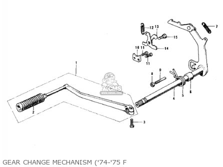 GEAR CHANGE MECHANISM ('74-'75 F - F7 1971 USA