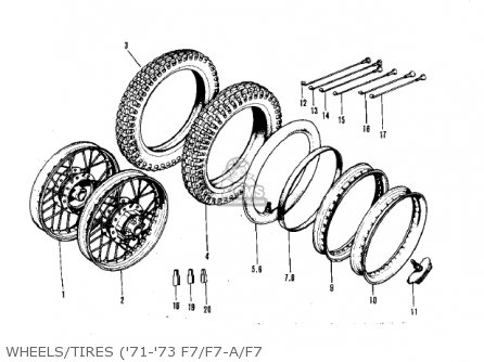 WHEELS/TIRES ('71-'73 F7/F7-A/F7 - F7 1971 USA
