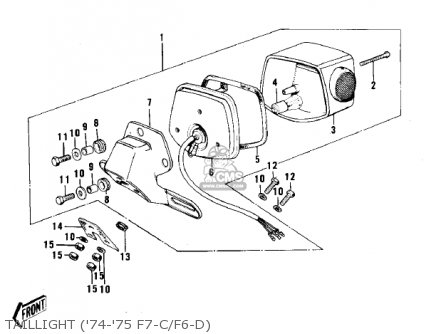 TAILLIGHT ('74-'75 F7-C/F6-D) - F7 1971 USA