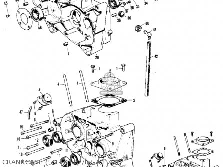CRANKCASE ('71-'73 F7/F7-A/F7-B) - F7 1971 USA