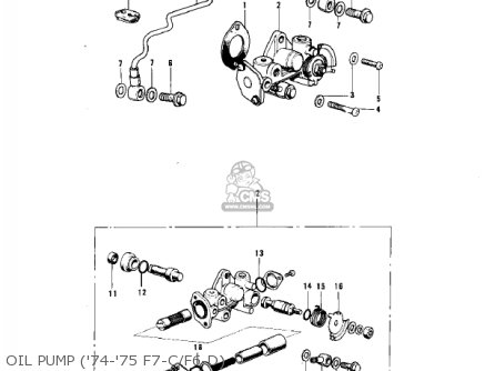 OIL PUMP ('74-'75 F7-C/F6-D) - F7 1971 USA