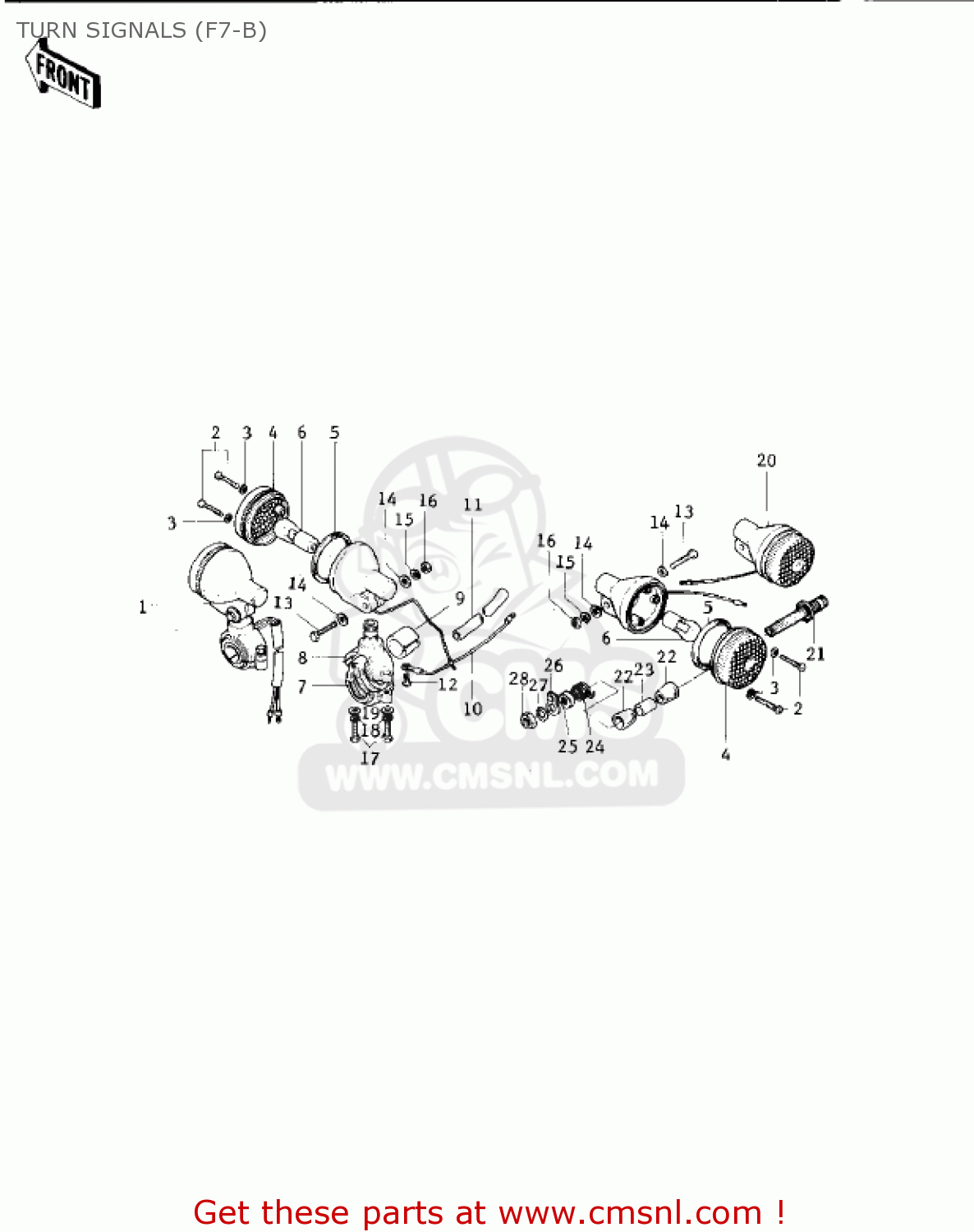 TURN SIGNALS (F7-B) F7A 1972 USA