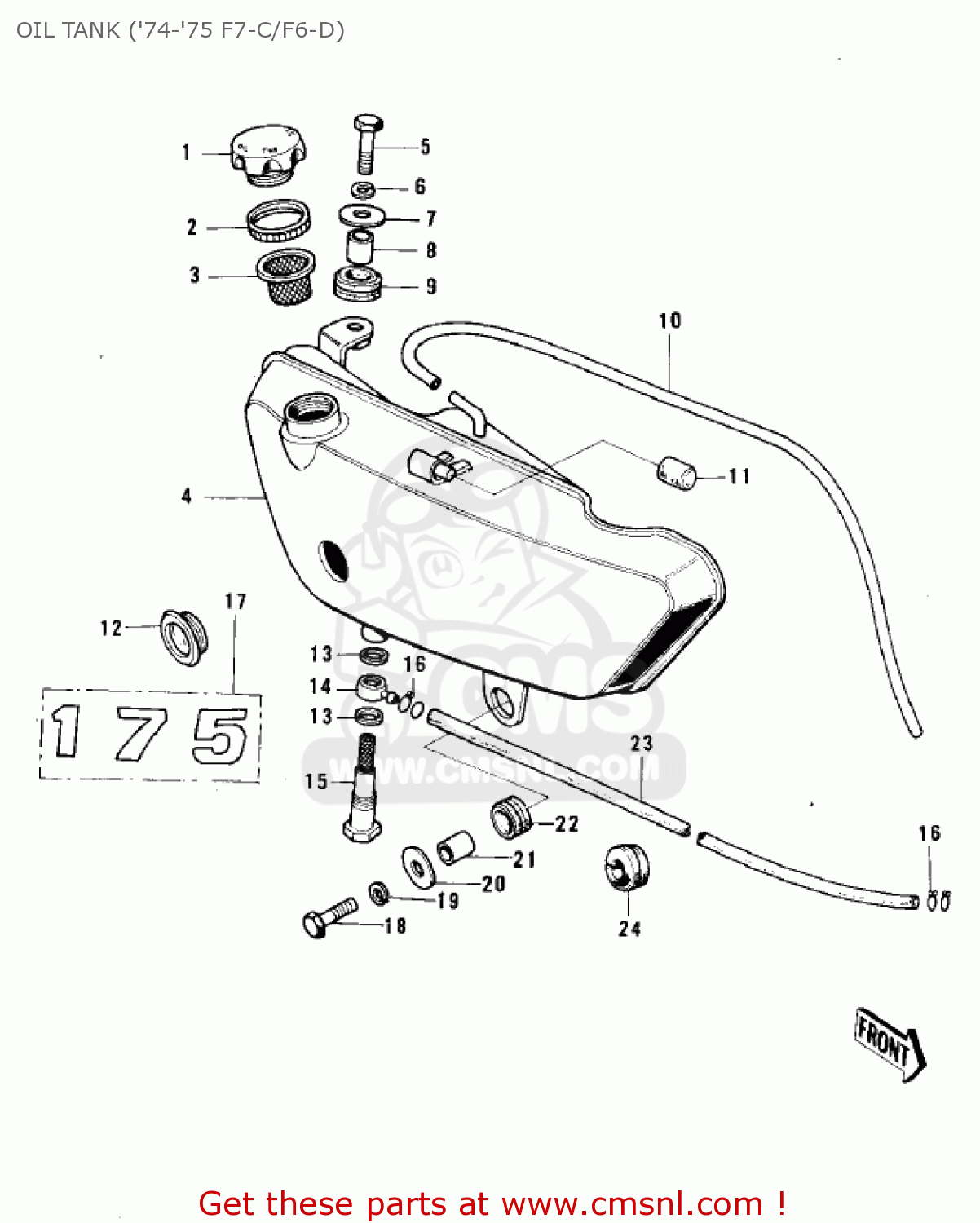OIL TANK ('74-'75 F7-C/F6-D) F7A 1972 USA