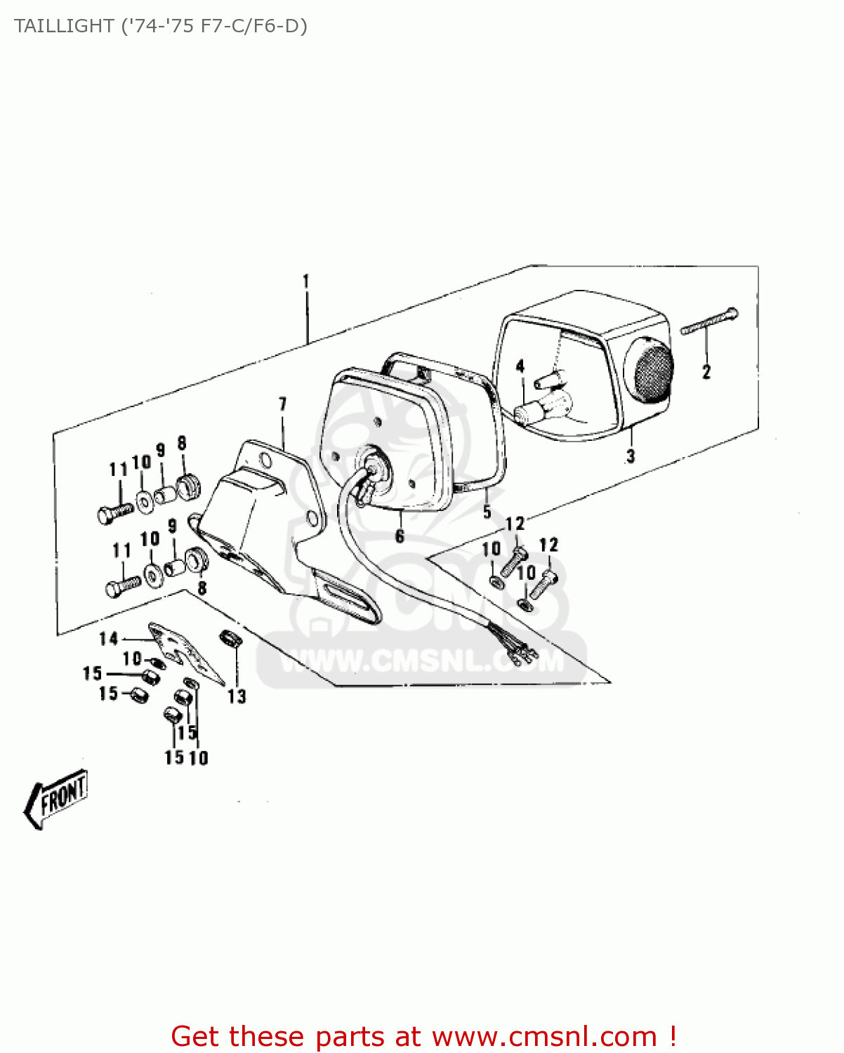 TAILLIGHT ('74-'75 F7-C/F6-D) F7A 1972 USA