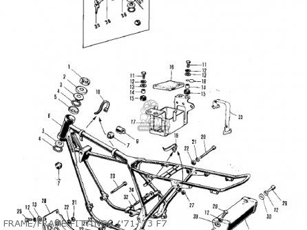 FRAME/FRAME FITTINGS ('71-'73 F7 - F7A 1972 USA
