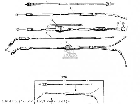 CABLES ('71-'73 F7/F7-A/F7-B) - F7A 1972 USA