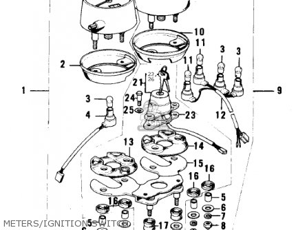 METERS/IGNITION SWITCH - F7A 1972 USA