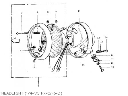 HEADLIGHT ('74-'75 F7-C/F6-D) - F7A 1972 USA