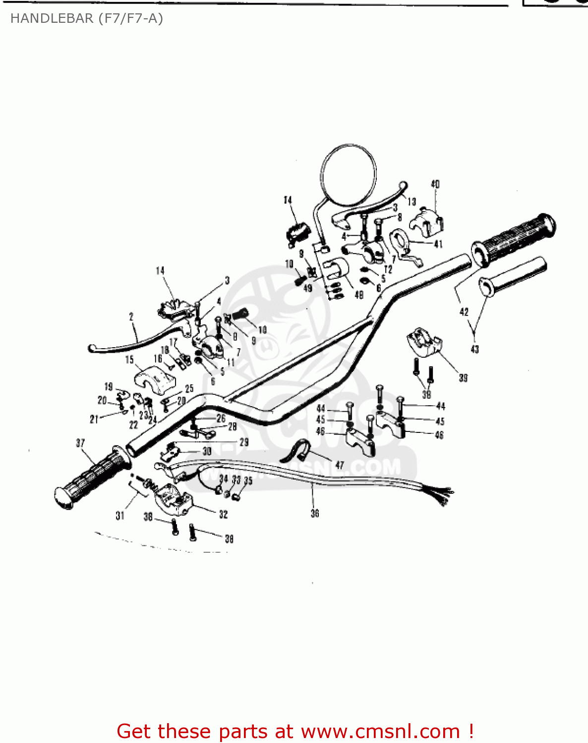 HANDLEBAR (F7/F7-A) F7B 1973 USA