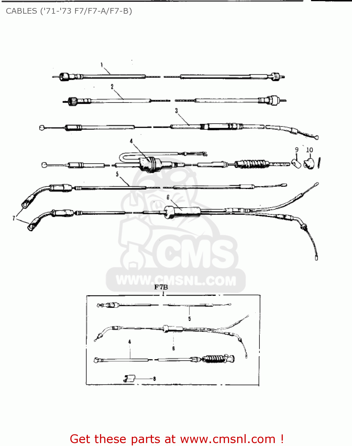 CABLES ('71-'73 F7/F7-A/F7-B) F7B 1973 USA